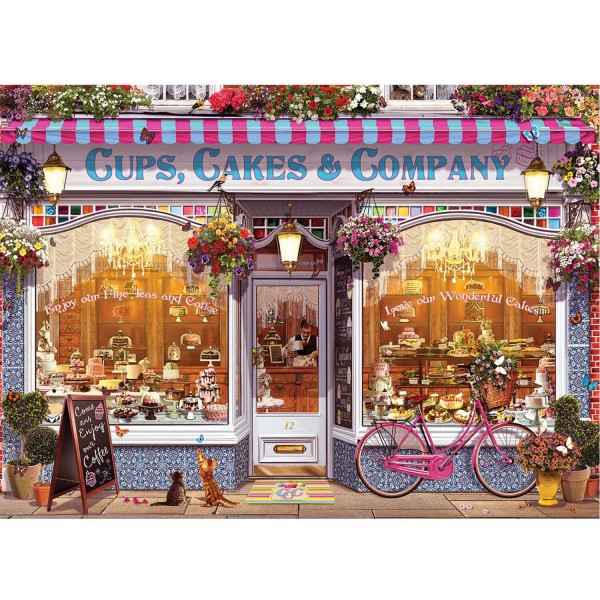 1000 pieces jigsaw puzzle: cups, cakes and company - EuroG-6000-5520