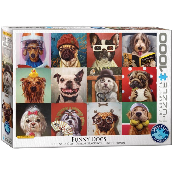 1000 Teile Puzzle: Lustige Hunde - EuroG-6000-5523