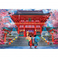 Puzzle 1000 pièces EDUCA paysage japonais - complet - très bon état