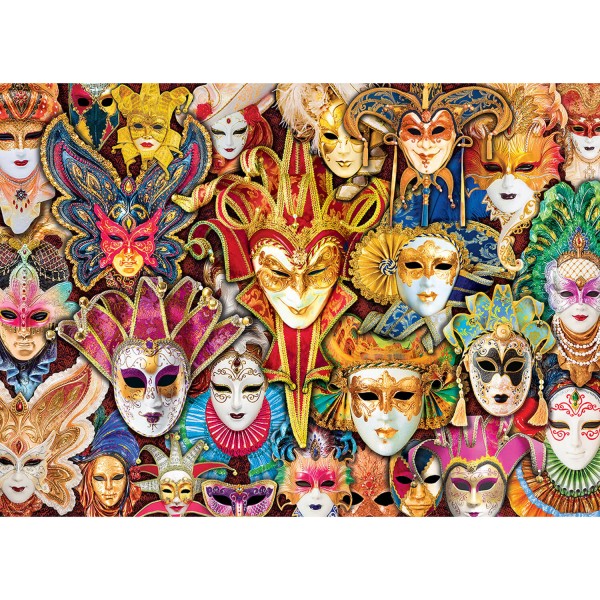 1000 pieces puzzle: Venetian masks - EuroG-6000-5534