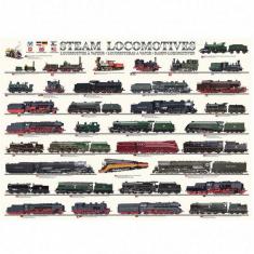 1000 pieces puzzle: Steam locomotives