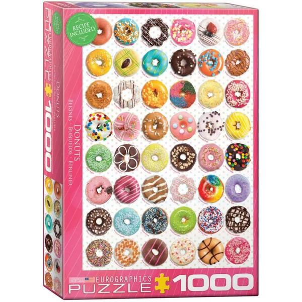 1000 pieces puzzle: Sweet Collection: Donuts Tops - EuroG-6000-0585