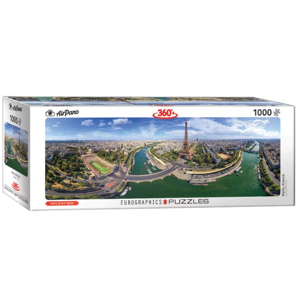 1000 pieces panoramic jigsaw puzzle: Paris, France - EuroG-6010-5373