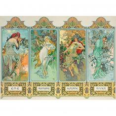 1000 pieces puzzle: Alphonse Maria Mucha: The 4 seasons