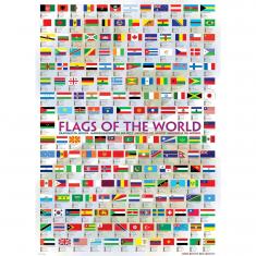 Puzzle 1000 pièces : Les drapeaux du monde
