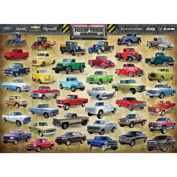 1000 pieces puzzle: The evolution of Pickups - EuroG-6000-0681