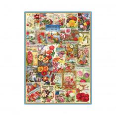 1000 pieces puzzle: Catalog of flower seeds