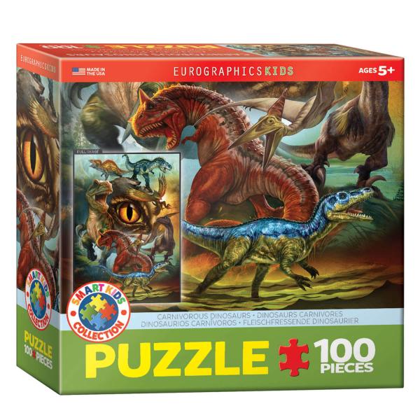 100-teiliges Puzzle: Fleischfressende Dinosaurier - EuroG-6100-0359