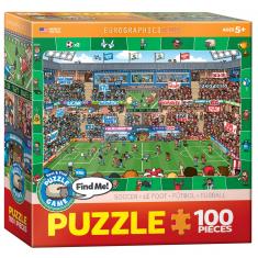 Puzzle de 100 piezas: buscar y encontrar: fútbol