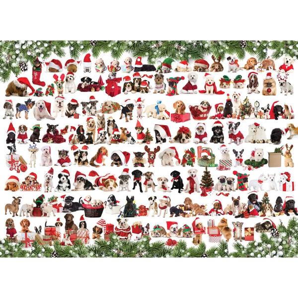 1000 pieces puzzle: Dogs in Christmas costume - EuroG-6000-0939