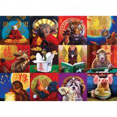 1000 Teile Puzzle : Chinesischer Kalender