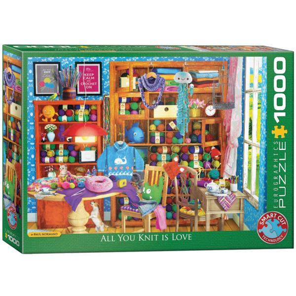 1000 pieces puzzle : All you knit is love - EuroG-6000-5405