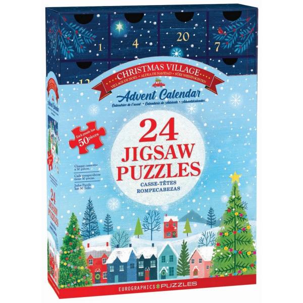 Advent Calendar: 24 Puzzles- Christmas village - EuroG-8924-5920