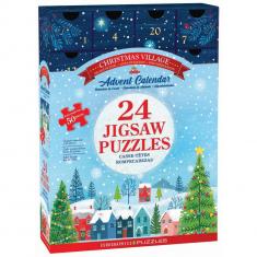 Calendrier de l'avent : 24 Puzzles - Village de Noël