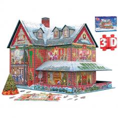 1100 Piece 3D Puzzle: Christmas House