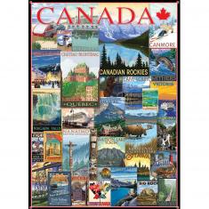 Puzzle de 1000 piezas: carteles antiguos de Canadá