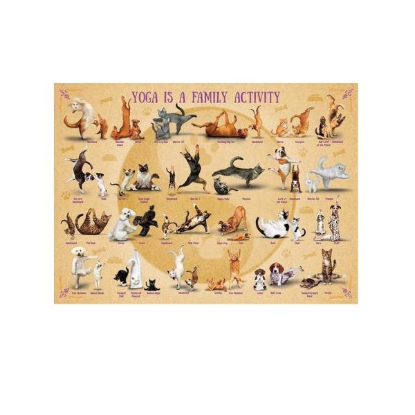 500 XL pieces puzzle: Yoga is a family activity - EuroG-6500-5354