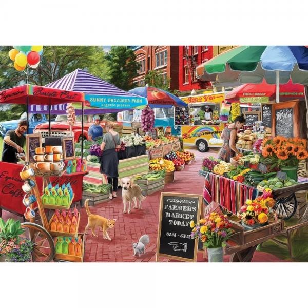 104-teiliges XXL-Puzzle: Ein Tag auf dem Bauernmarkt von Marie August-Anderson - EuroG-6704-6022