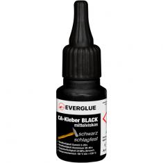 Everglue colle cyano noir résistant aux impacts viscosité moyenne 20g flacon de dosage