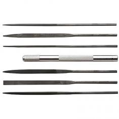 Assorted File Set with Handle, Cut #2 with Square, Round, Halfround, Equaling, Knife and Flat (6pcs)