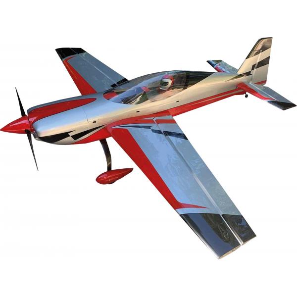 EXTREMEFLIGHT-RC EXTRA NG 104" Rouge/Argent ARF  - A412-R/S