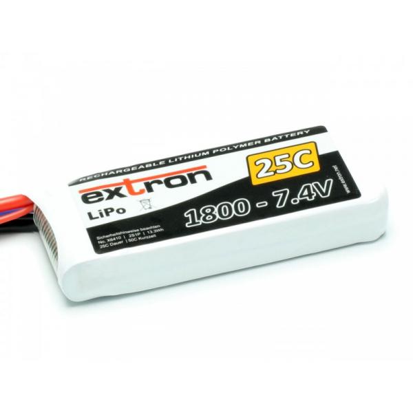 Accu LiPo Extron X2 1800 - 7,4v (25C - 50C) - Extron - X6410