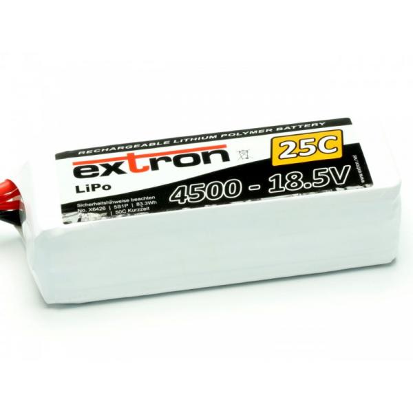 Accu LiPo Extron X2 4500 - 18,5v (25C - 50C) - Extron - X6426