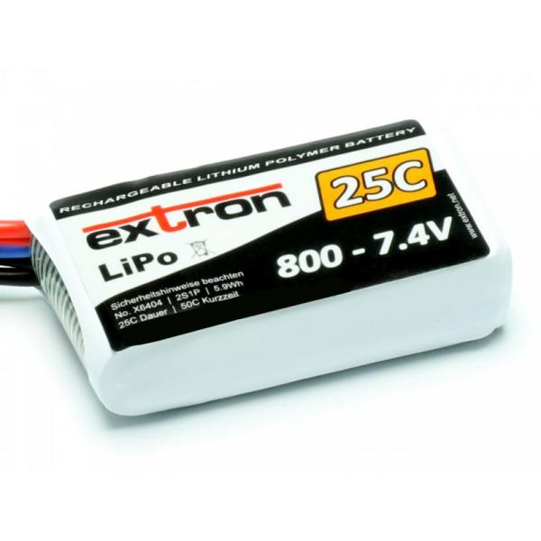 Accu LiPo Extron X2 800 - 7,4v (25C - 50C) - Extron - X6404