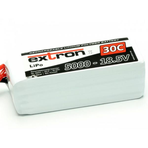 Accu LiPo Extron X2 5000 - 18,5v (30C/60C) - Extron - X6431