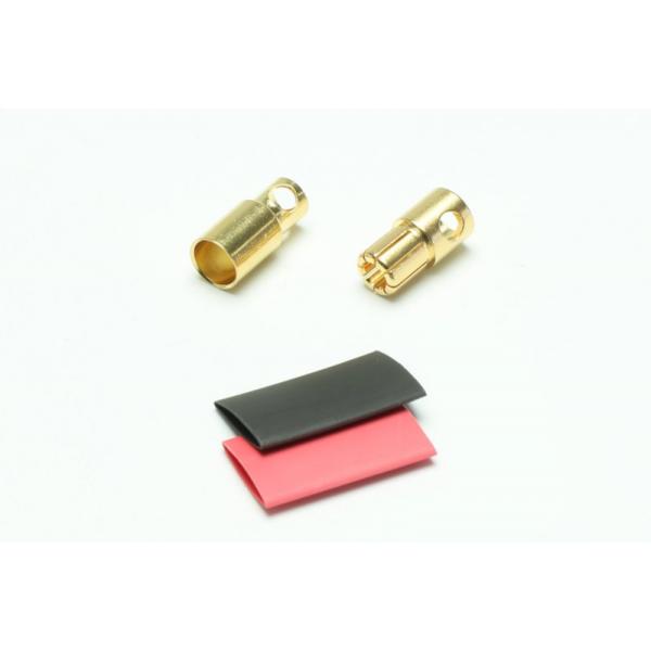 Connecteur mâle doré 6.0mm avec gaine thermorétractable (3 paires) - Extron - X6704