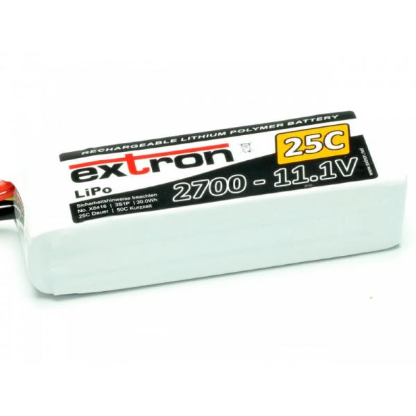 Accu LiPo Extron X2 2700 - 11,1v (25C - 50C) - Extron - X6416