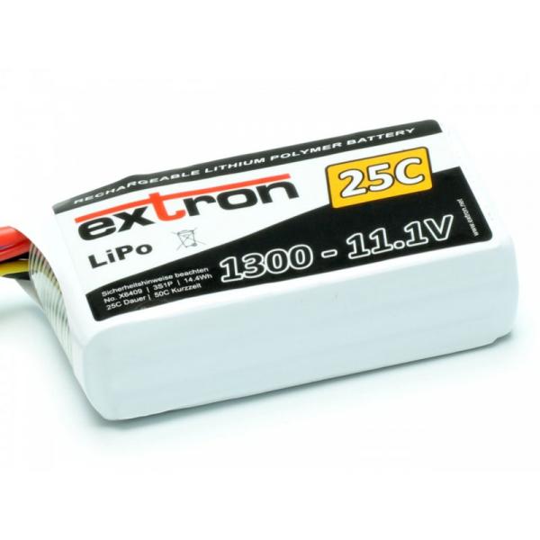 Accu LiPo Extron X2 1300 - 11,1v (25C - 50C) - Extron - X6409