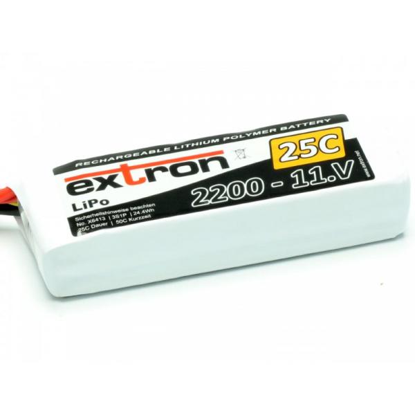 Accu LiPo Extron X2 2200 - 11,1v (25C - 50C) - Extron - X6413