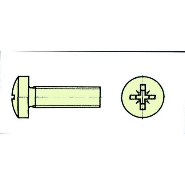 Vis nylon tête cylindrique à croix M 3X10 (emb.:100pcs) - Extron - X0640-100