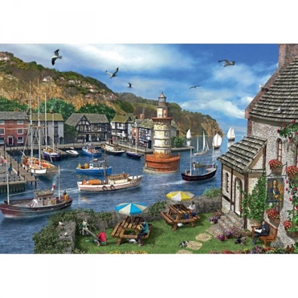 Puzzle 1000 pièces : Summertime Harbour - Diset-11052