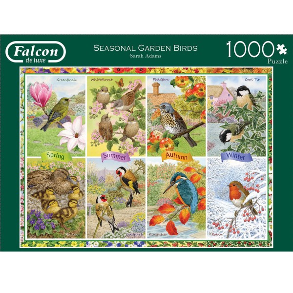 1000 pieces jigsaw puzzle: seasonal garden birds - Diset-11157