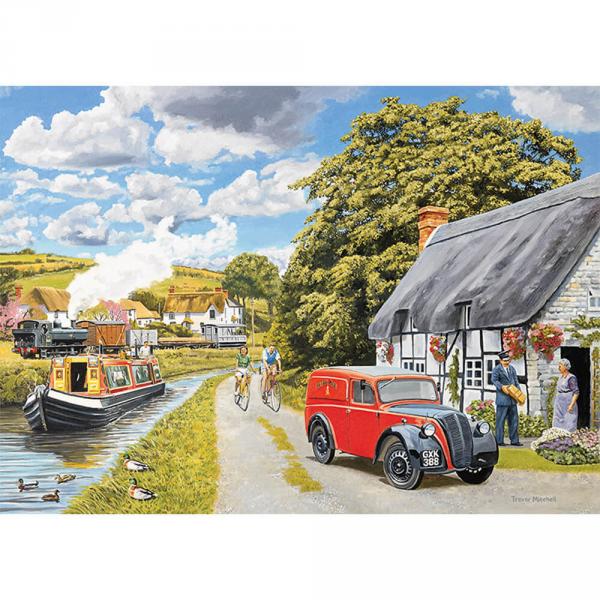 1000 pieces puzzle: Parcel for the house by the canal - Diset-11299
