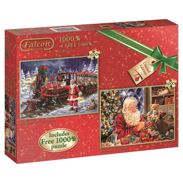 Puzzles 2 x 1000 pièces - Le Père Noël - Diset-611122