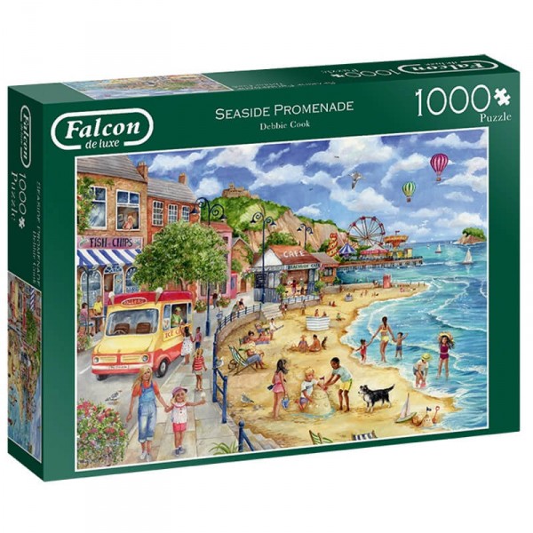 Puzzle 1000 pièces : Promenade en bord de mer - Diset-11264