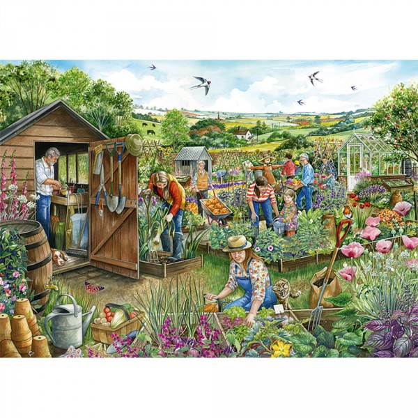 1000 pieces puzzle: shared garden - Diset-11265