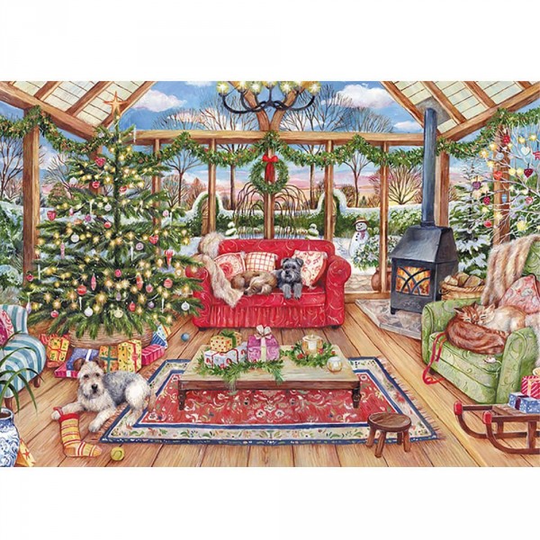 1000 pieces puzzle: Veranda at Christmas - Diset-11275