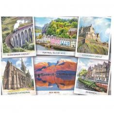 1000 piece puzzle: Greetings from Scotland