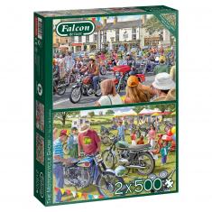 2 x 500 pieces puzzle : The Motorcycle Show 