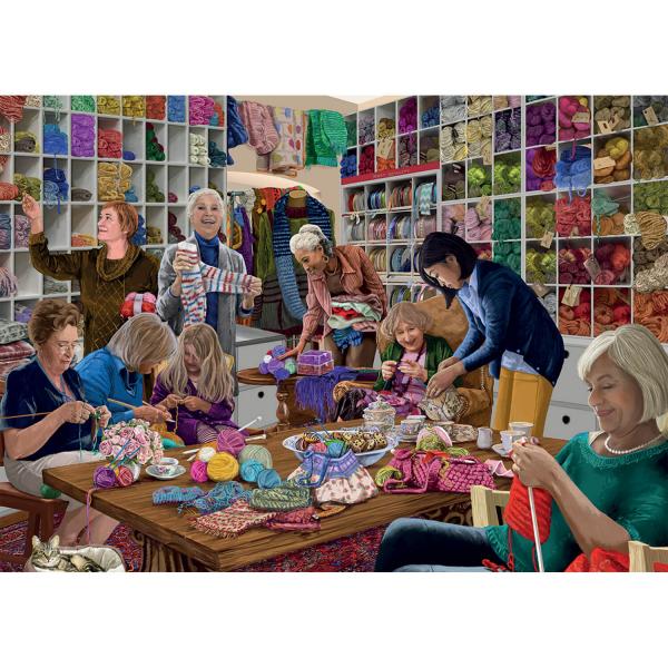 1000 piece puzzle : The Knitting Club   - Falcon-11369