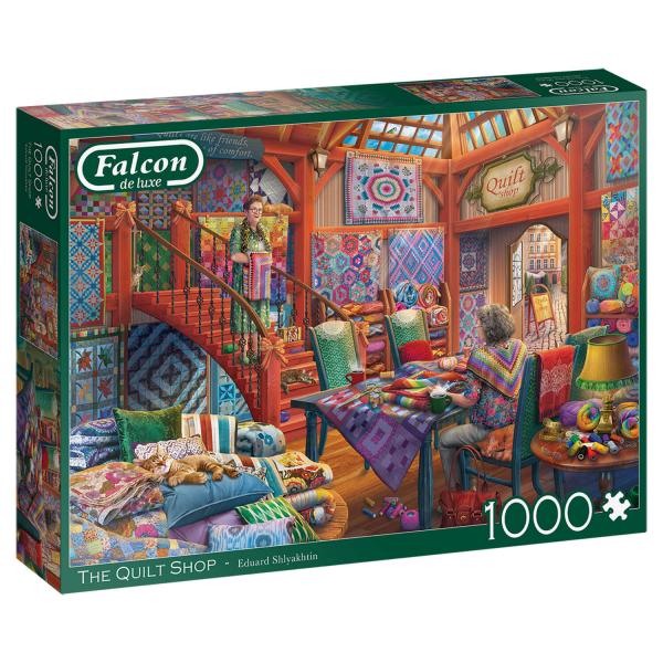Puzzle de 1000 piezas: la tienda de colchas - Diset-11285