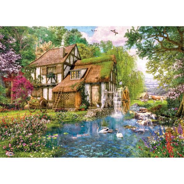 Puzzle mit 1000 Teilen: Watermill Cottage - Falcon-11373