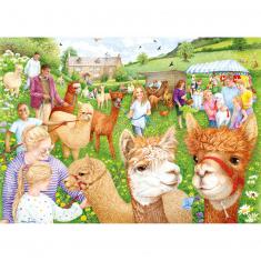 1000 piece puzzle : The Alpaca Farm  