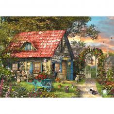 2 x 1000 Teile Puzzle: Cottage Woodland