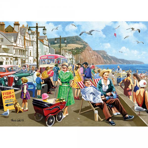 Puzzle 500 pièces : Front de mer de Sidmouth - Diset-11375