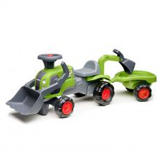 Claas tractor carrier with trailer: Green